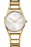 Buy Shop Calvin Klein Stately White Dial Gold Steel Strap Watch for Women - K3G2352W USA Online