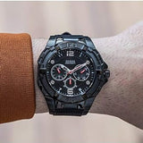 Buy Shop Guess Genesis Quartz Black Dial Black Silicone Strap Watch For Men - W1254G2 USA Online
