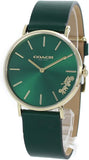 Buy Shop Coach Perry Green Dial Green Leather Strap Watch for Women - 14503383-C USA Online