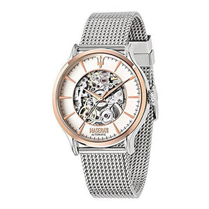 Buy Shop Maserati Epoca Automatic White Dial Silver Mesh Bracelet Watch For Men - R8823118001 USA Online