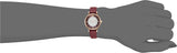 Buy Shop Emporio Armani Gianni T Bar Crystals Maroon Dial Maroon Leather Strap Watch for Women - AR11487 USA Online