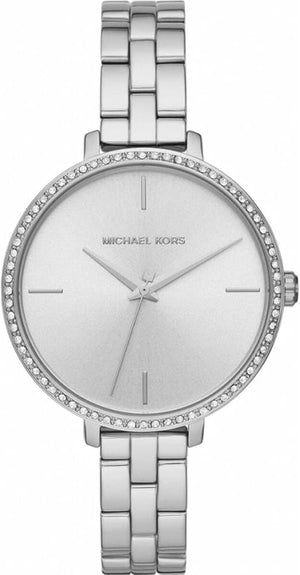 Buy Shop Michael Kors Charley Quartz Silver Dial Silver Steel Strap Watch for Women - MK4398 USA Online