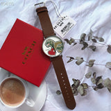 Buy Shop Coach Perry White Dial Brown Leather Strap Watch for Women - 14503514 USA Online