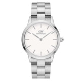 Buy Shop Daniel Wellington Iconic Link White Dial Silver Steel Strap Watch for Women - DW00100203 USA Online