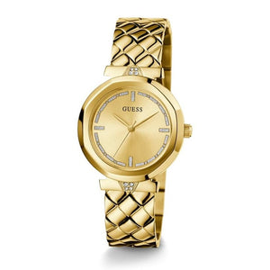Buy Shop Guess Rumour Quartz Gold Dial Gold Steel Strap Watch For Women - GW0613L2 USA Online