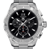 Buy Shop Tag Heuer Aquaracer Chronograph Black Dial Silver Steel Strap Watch for Men - CAY1110.BA0927 USA Online