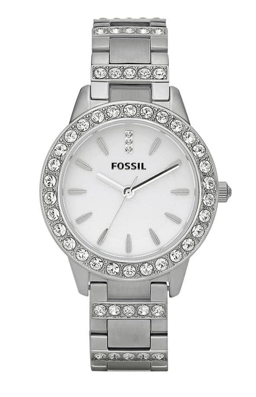 Buy Shop Fossil Jesse White Dial Silver Steel Strap Watch for Women - ES2362 USA Online