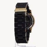 Buy Shop Michael Kors Runway Chronograph Black Dial Black Silicone Strap Watch For Women - MK7385 USA Online