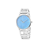 Buy Shop Calvin Klein Stately Blue Mother of Pearl Dial Silver Steel Strap Watch for Women - K3G2312N USA Online