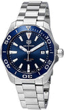 Buy Shop Tag Heuer Aquaracer Blue Dial Quartz Silver Steel Strap Watch for Men - WAY111C.BA0928 USA Online