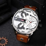 Buy Shop Diesel Mr. Daddy 2.0 Chronograph Silver Dial Brown Leather Strap Watch For Men - DZ7394 USA Online