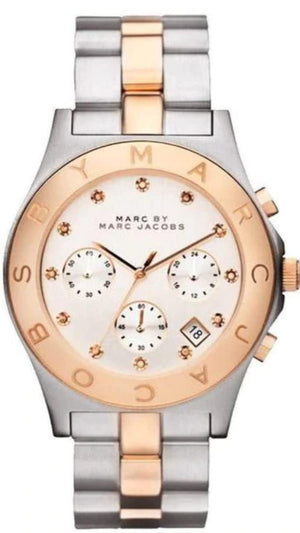 Buy Shop Marc Jacobs Blade Chronograph Silver Dial Two Tone Steel Strap Watch for Women - MBM3178 USA Online