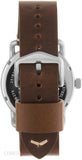Buy Shop Fossil The Commuter White Dial Brown Leather Strap Watch for Men - FS5275 USA Online