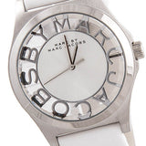 Buy Shop Marc Jacobs Henry Skeleton White Dial White Leather Strap Watch for Women - MBM1241 USA Online