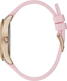 Buy Shop Guess Clarity Gold Dial Pink Silicone Strap Watch for Women - GW0109L2 USA Online