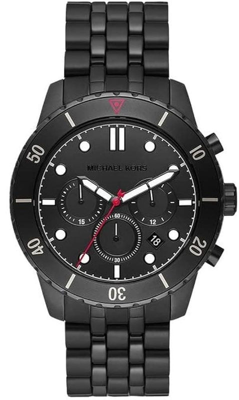 Buy Shop Michael Kors Cunningham Chronograph Black Dial Black Steel Strap Watch For Men - MK8965 USA Online