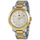 Tommy Hilfiger Damen Silver Dial Two Tone Steel Strap Watch for Women - 1781398