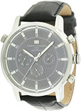 Buy Shop Tommy Hilfiger Harrison Chronograph Black Dial Black Leather Strap Watch for Men - 1790875 USA Online