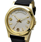 Buy Shop Marc Jacobs Baby Dave Gold Dial Black Leather Strap Watch for Women - MBM1264 USA Online