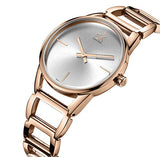 Buy Shop Calvin Klein Stately White Dial Rose Gold Steel Strap Watch for Women - K3G23626 USA Online