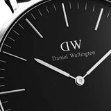 Buy Shop Daniel Wellington Classic Reading Black Dial Black Leather Strap Watch For Women - DW00100147 USA Online