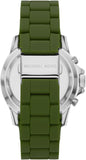 Buy Shop Michael Kors Everest Chronograph Black Dial Green Silicone Strap Watch For Men - MK8981 USA Online