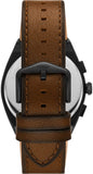 Buy Shop Fossil Everett Chronograph Black Dial Brown Leather Strap Watch for Men - FS5798 USA Online