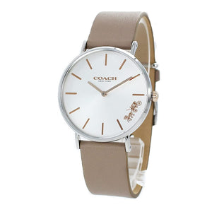 Buy Shop Coach Perry Silver Dial Light Brown Leather Strap Watch for Women - 14503119 USA Online