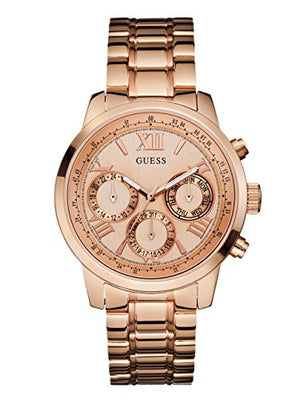 Buy Shop Guess Sunrise Quartz Rose Gold Dial Rose Gold Steel Strap Watch For Women - W0330L2 USA Online