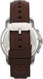 Buy Shop Fossil Grant Chronograph White Dial Brown Leather Strap Watch for Men - FS4735 USA Online