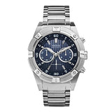 Buy Shop Guess Jolt Chronograph Blue Dial Silver Steel Strap Watch for Men - W0377G2 USA Online