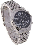 Buy Shop Michael Kors Runway Chronograph Black Dial Silver Steel Strap Watch For Women - MK5708 USA Online