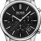 Buy Shop Hugo Boss Commander Black Dial Silver Steel Strap Watch for Men - 1513433 USA Online