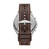 Buy Shop Fossil Forrester Chronograph White Dial Brown Leather Strap Watch for Men - FS5696 USA Online