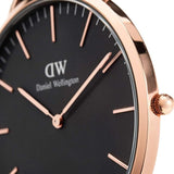 Buy Shop Daniel Wellington Bristol Black Dial Brown Leather Strap Watch For Men - DW00100125 USA Online