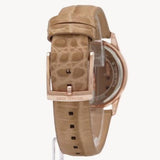 Buy Shop Michael Kors Mini Everest Crystals White Dial Brown Leather Strap Watch for Women - MK4719 USA Online