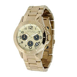 Buy Shop Marc Jacobs Rock Metal Chronograph Gold Dial Gold Steel Strap Watch for Men - MBM3158 USA Online