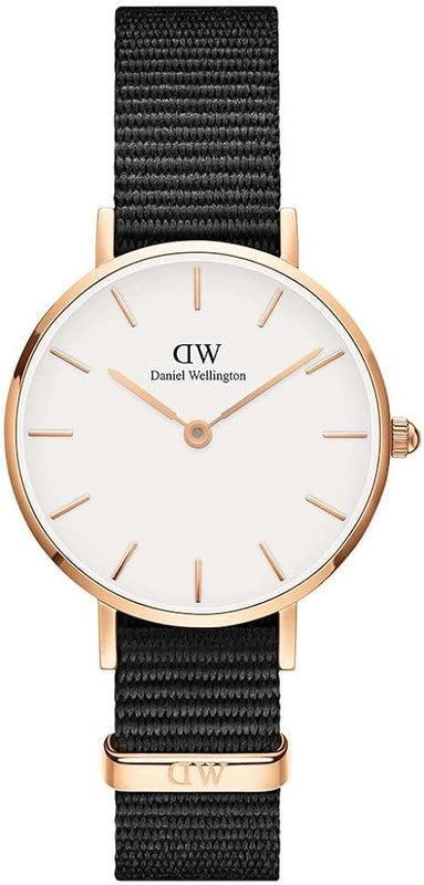 Buy Shop Daniel Wellington Classic Petite Cornwall White Dial Black NATO Strap Watch For Women - DW00100251 USA Online