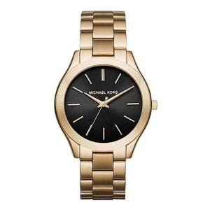 Buy Shop Michael Kors Runway Black Dial Gold Steel Strap Watch for Women - MK3478 USA Online