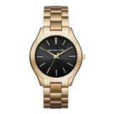Buy Shop Michael Kors Runway Black Dial Gold Steel Strap Watch for Women - MK3478 USA Online