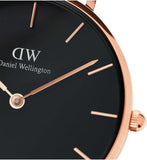 Buy Shop Daniel Wellington Classic Petite Bristol Black Dial Brown Leather Strap Watch For Women - DW00100165 USA Online