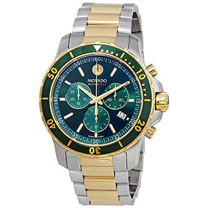 Buy Shop Movado Series 800 Chronograph Green Dial Two Tone Steel Strap Watch For Men - 2600148 USA Online