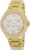 Buy Shop Michael Kors Camille Silver Diamonds Dial Gold Steel Strap Watch for Women - MK5756 USA Online
