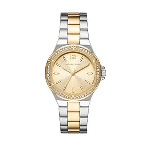 Buy Shop Michael Kors Lennox Three-Hand Gold Dial Two Tone Steel Strap Watch For Women - MK6988 USA Online