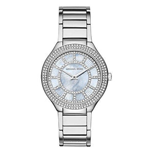 Buy Shop Michael Kors Kerry Mother of Pearl Dial Silver Stainless Steel Strap Watch for Women - MK3395 USA Online