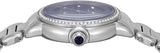 Emporio Armani Mia Three Hand Crystals Blue Dial Silver Steel Strap Watch For Women - AR11630