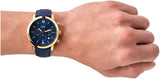 Buy Shop Fossil Neutra Chronograph Blue Dial Blue Leather Strap Watch for Men - FS5790 USA Online