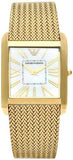 Buy Shop Emporio Armani Mother of Pearl Dial Gold Mesh Bracelet Watch For Men - AR2016 USA Online