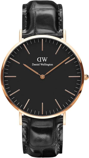 Buy Shop Daniel Wellington Classic Reading Black Dial Black Leather Strap Watch For Men - DW00100129 USA Online