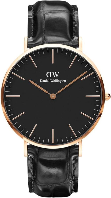 Buy Shop Daniel Wellington Classic Reading Black Dial Black Leather Strap Watch For Men - DW00100129 USA Online
